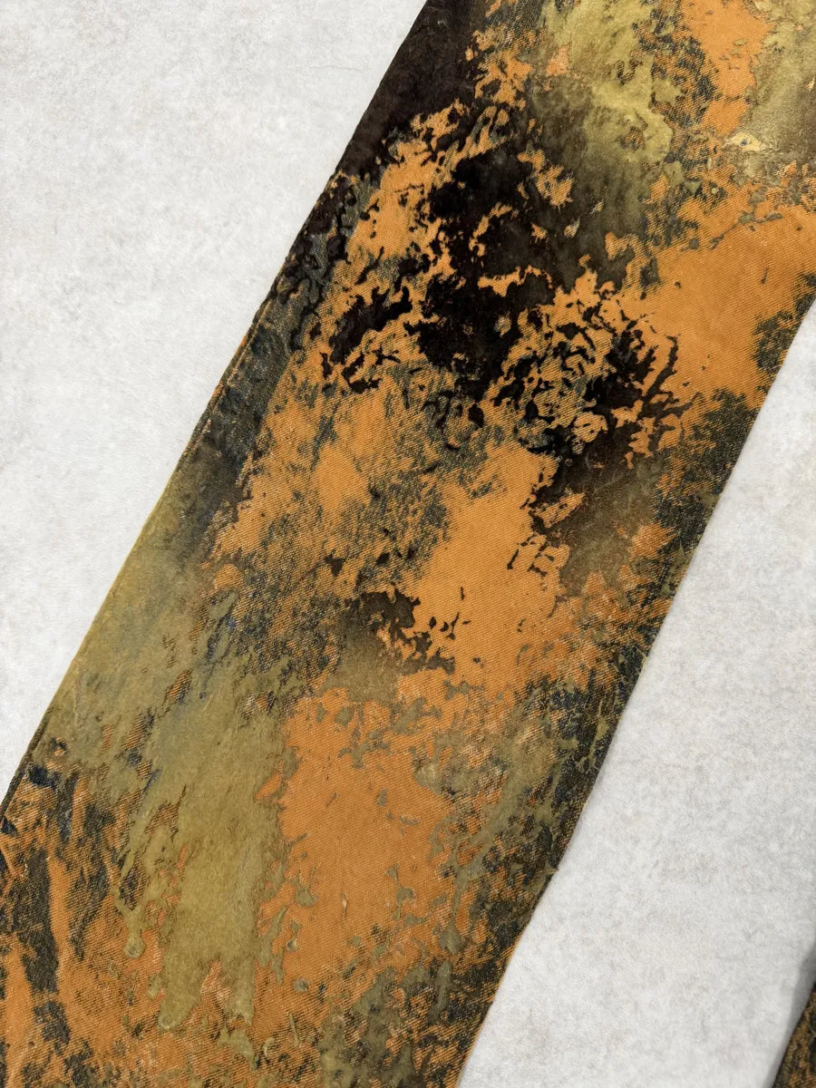 2000s Jean Paul Gaultier Earth Eroded Orange Velvet Pants fVnaAWz 14