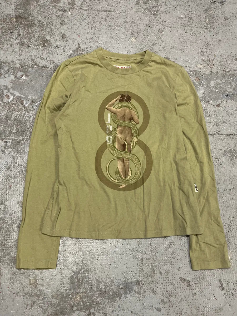 2000s Jean Paul Gaultier Eve & Snake Khaki Longsleeves fIweHPI 0