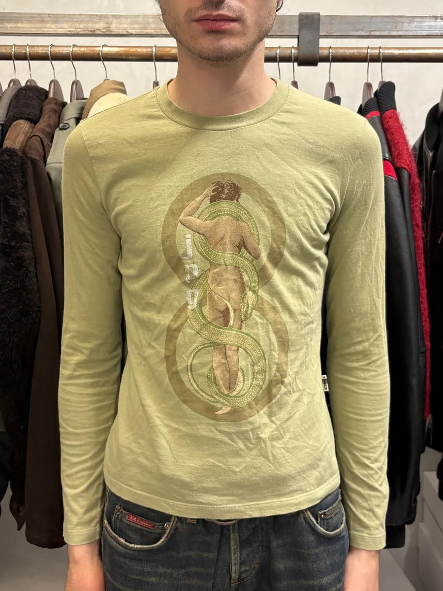 2000s Jean Paul Gaultier Eve & Snake Khaki Longsleeves fIweHPI 1