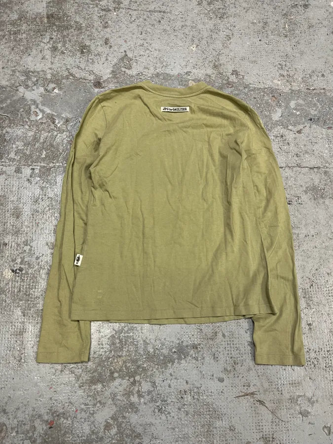 2000s Jean Paul Gaultier Eve & Snake Khaki Longsleeves fIweHPI 6