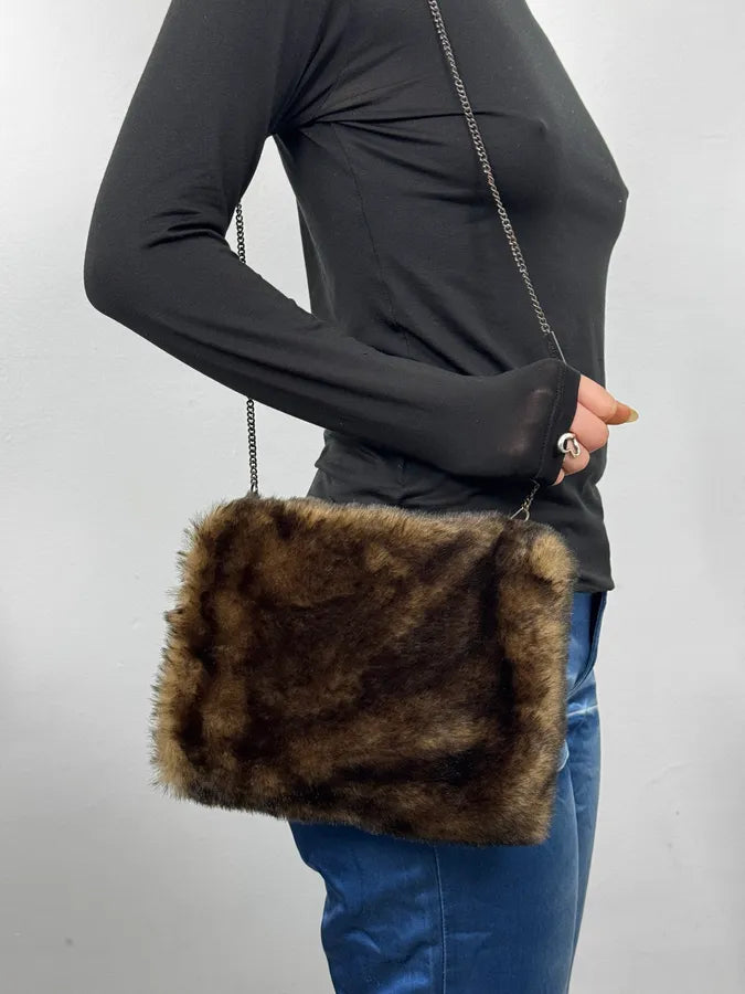 2000s Jean Paul Gaultier Faux Fur Shoulder Bag EPpfSYy 0