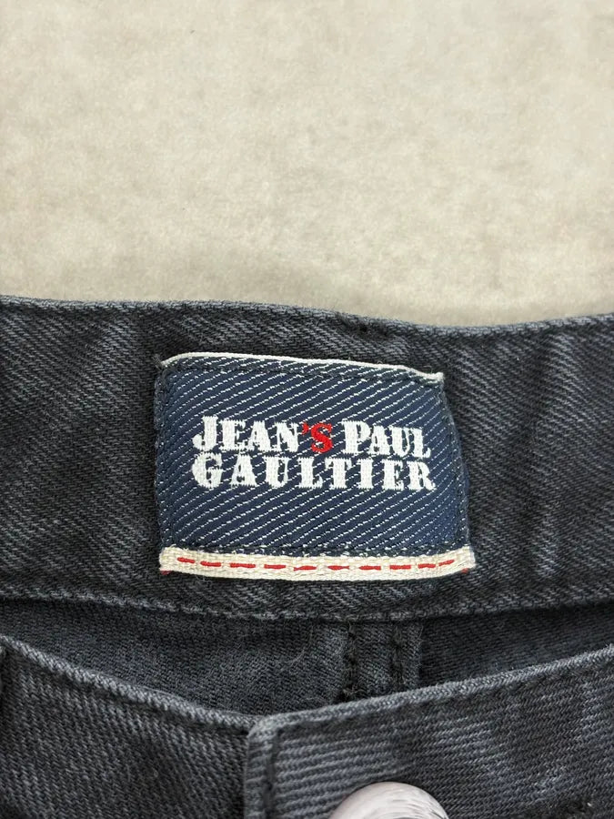 2000s Jean Paul Gaultier Fossils Deep Blue Denim Jeans vzfDuXQ 10