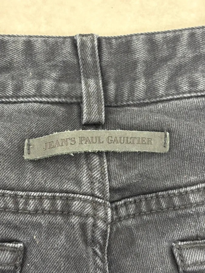 2000s Jean Paul Gaultier Fossils Deep Blue Denim Jeans vzfDuXQ 9