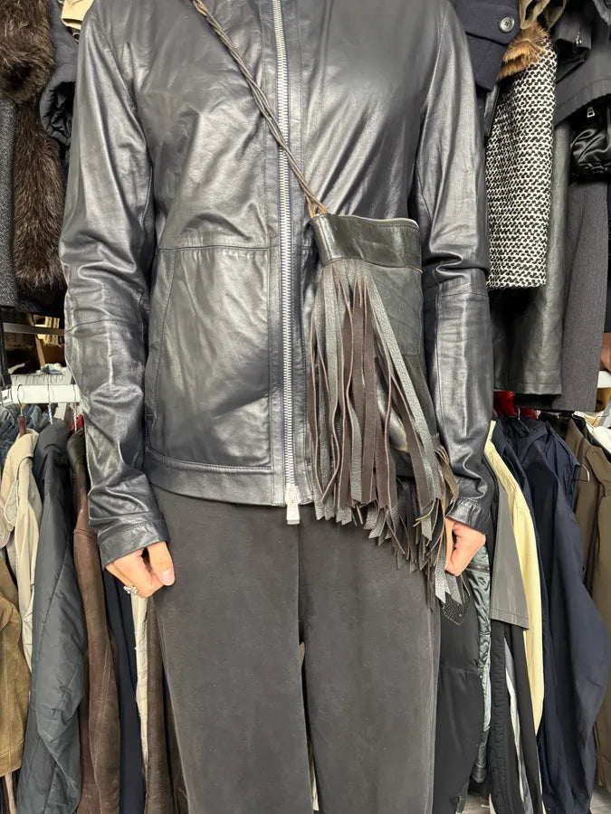 2000s Jean Paul Gaultier Fringe Brown Leather Handle Bag mxWTNxt 3