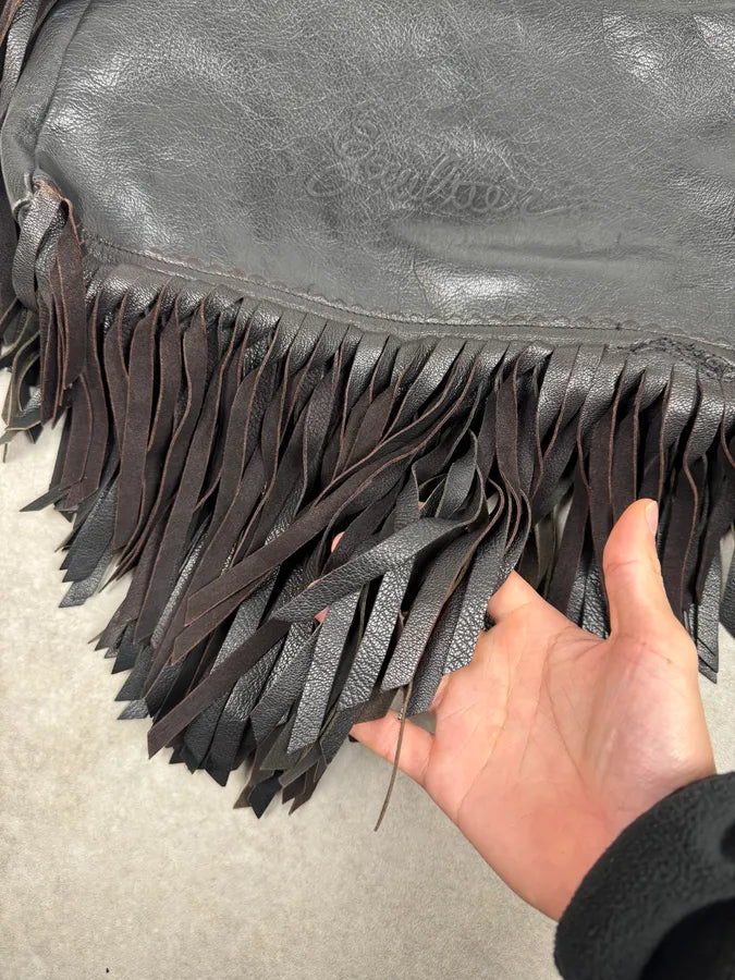 2000s Jean Paul Gaultier Fringe Brown Leather Handle Bag mxWTNxt 5