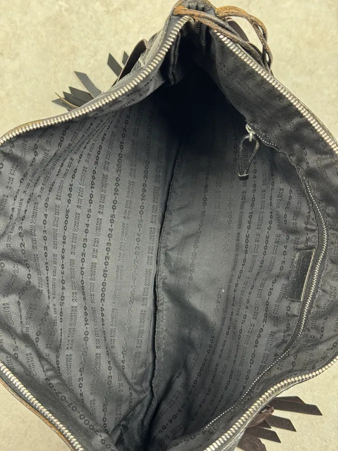 2000s Jean Paul Gaultier Fringe Brown Leather Handle Bag mxWTNxt 7