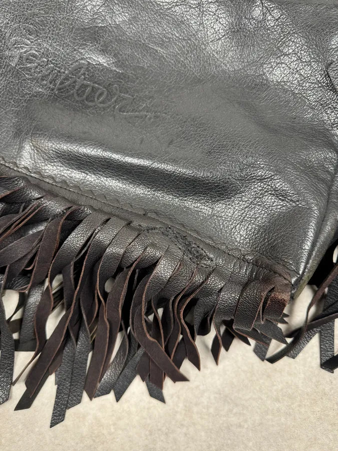 2000s Jean Paul Gaultier Fringe Brown Leather Handle Bag mxWTNxt 8