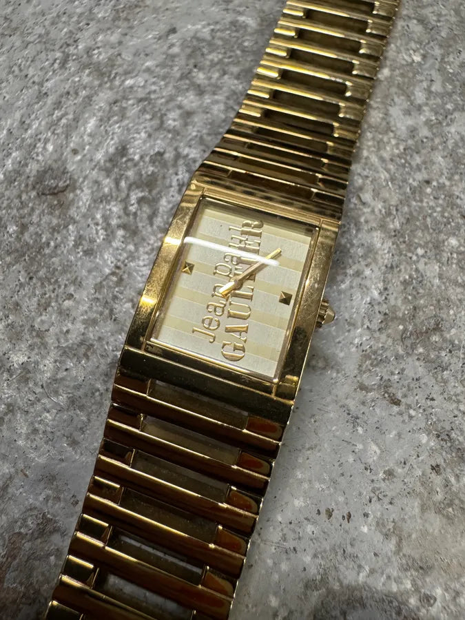 2000s Jean Paul Gaultier Golden Rail Watch pnsjQQd 3