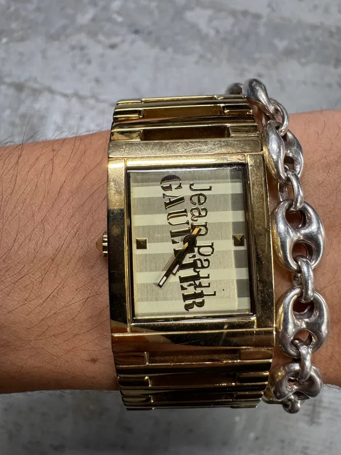 2000s Jean Paul Gaultier Golden Rail Watch pnsjQQd 7