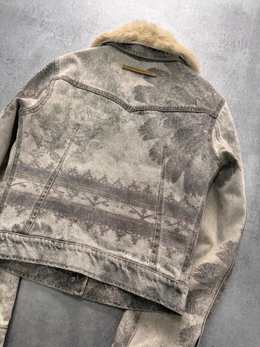 2000s Jean Paul Gaultier Grey Native American Denim Jacket (XS) 10