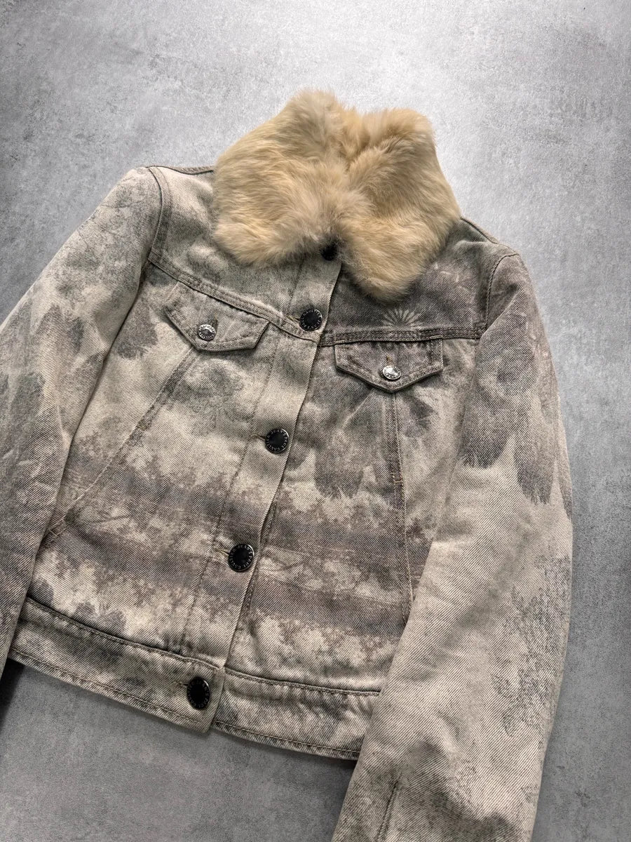 2000s Jean Paul Gaultier Grey Native American Denim Jacket (XS) 7
