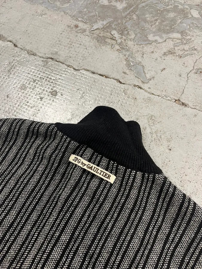2000s Jean Paul Gaultier Grey Propaganda Zip-up Sweater rTcHaJh 8