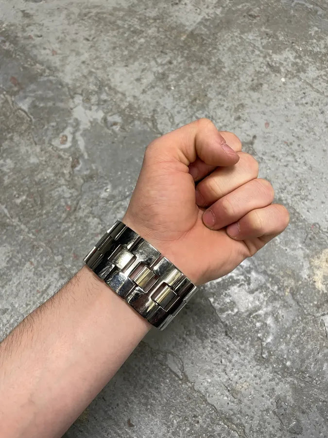 2000s Jean Paul Gaultier Grey Silver Steel Watch (OS) juryLGl 1