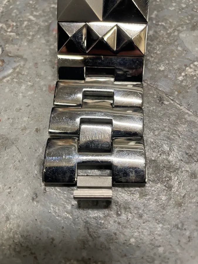 2000s Jean Paul Gaultier Grey Silver Steel Watch (OS) juryLGl 5