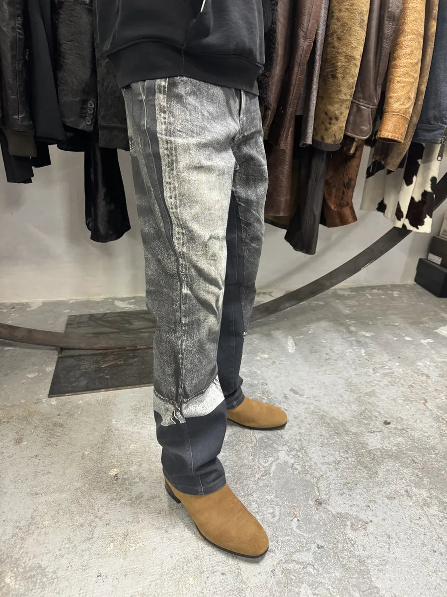 2000s Jean Paul Gaultier Grey Trompe L’oeil Pants (M) 1