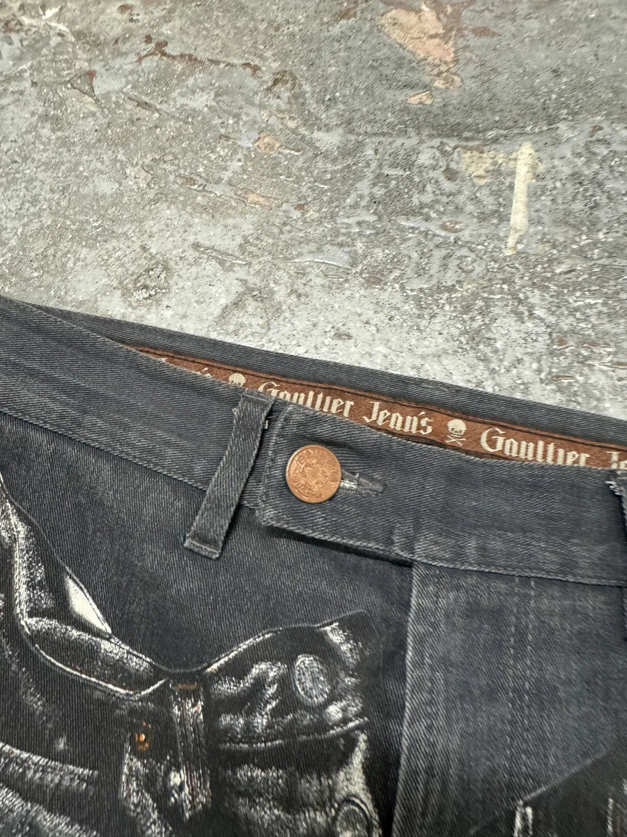 2000s Jean Paul Gaultier Grey Trompe L’oeil Pants (M) 10