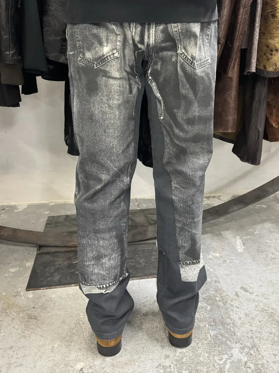 2000s Jean Paul Gaultier Grey Trompe L’oeil Pants (M) 2