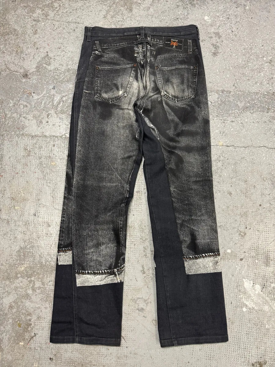 2000s Jean Paul Gaultier Grey Trompe L’oeil Pants (M) 3