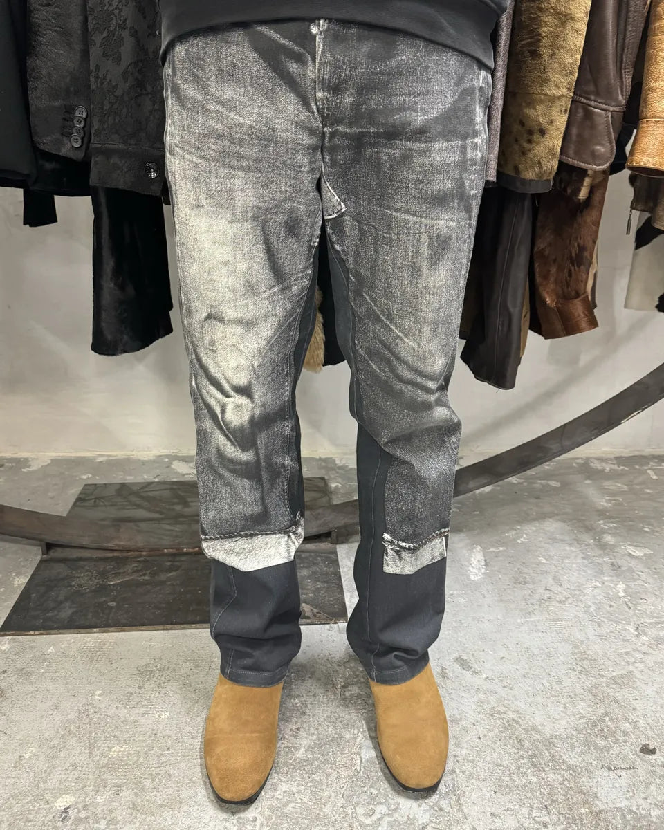 2000s Jean Paul Gaultier Grey Trompe L’oeil Pants (M) 4