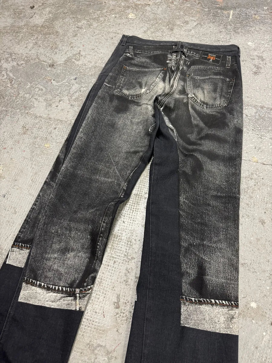 2000s Jean Paul Gaultier Grey Trompe L’oeil Pants (M) 7