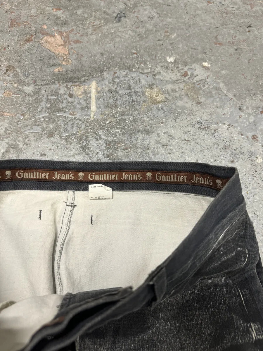 2000s Jean Paul Gaultier Grey Trompe L’oeil Pants (M) 9