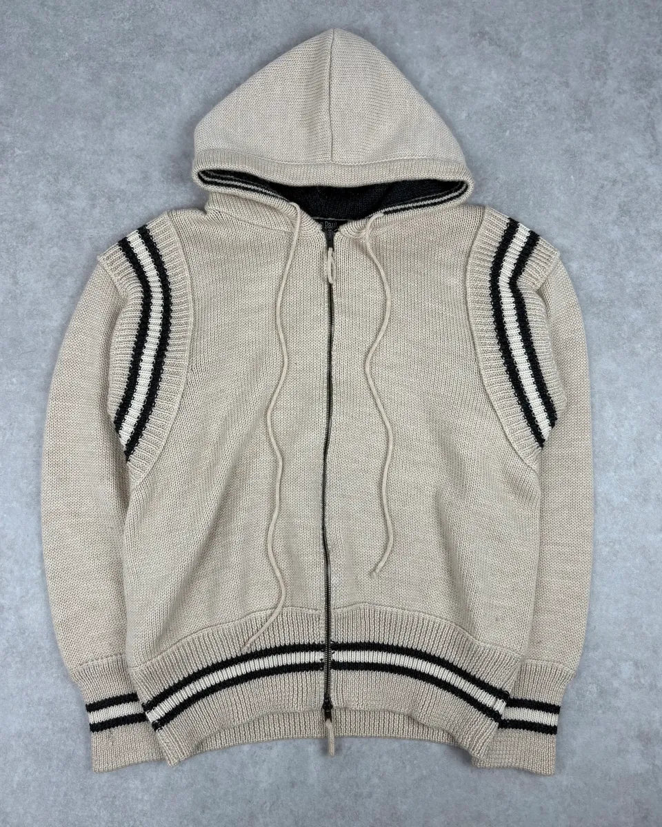 2000s Jean Paul Gaultier Grey Wool Boxer Zip-up Hoodie niaZOqt 1