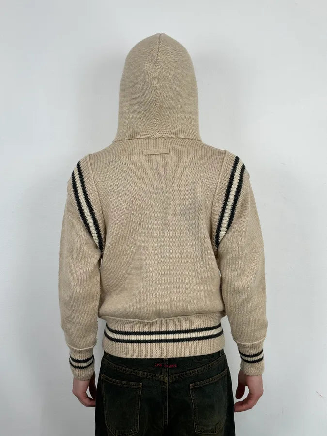 2000s Jean Paul Gaultier Grey Wool Boxer Zip-up Hoodie niaZOqt 3