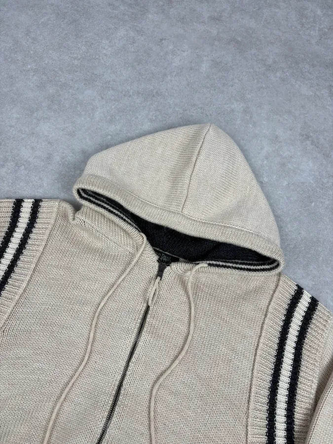 2000s Jean Paul Gaultier Grey Wool Boxer Zip-up Hoodie niaZOqt 4