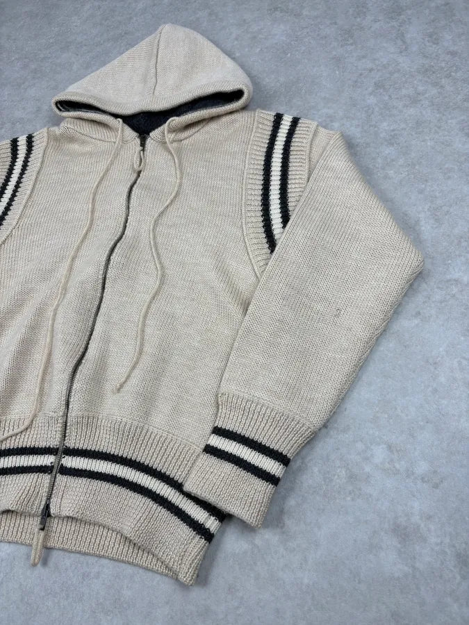 2000s Jean Paul Gaultier Grey Wool Boxer Zip-up Hoodie niaZOqt 5