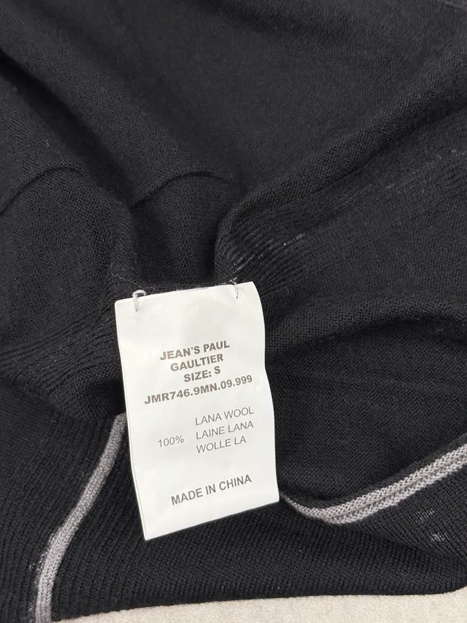 2000s Jean Paul Gaultier Irregular Black and Grey Cardigan Sweater xSfyKBm 7
