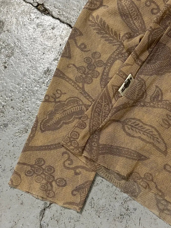 2000s Jean Paul Gaultier La Mujer Beige Longsleeves Mesh Top JbLeRUN 8