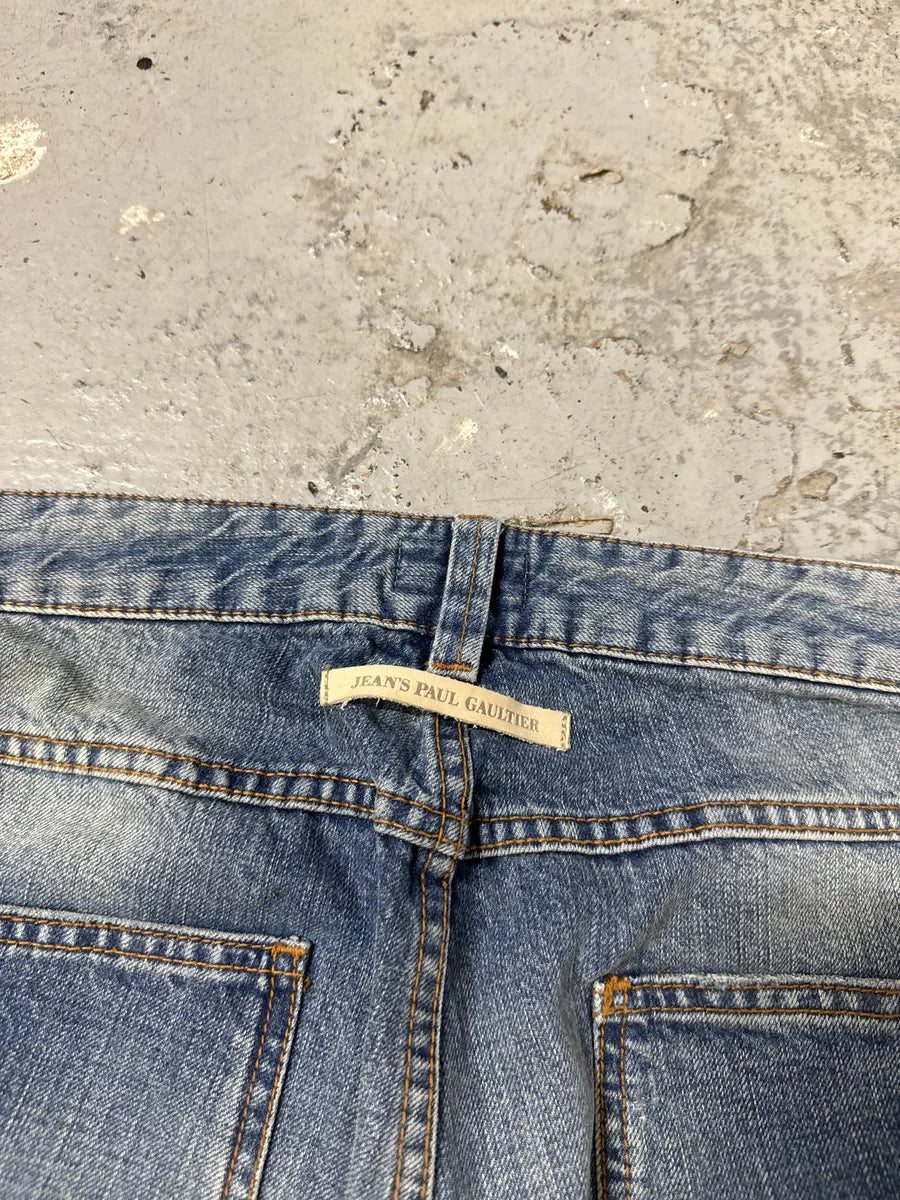 2000s Jean Paul Gaultier Large Blue Denim Jeans hgEsYvN 6