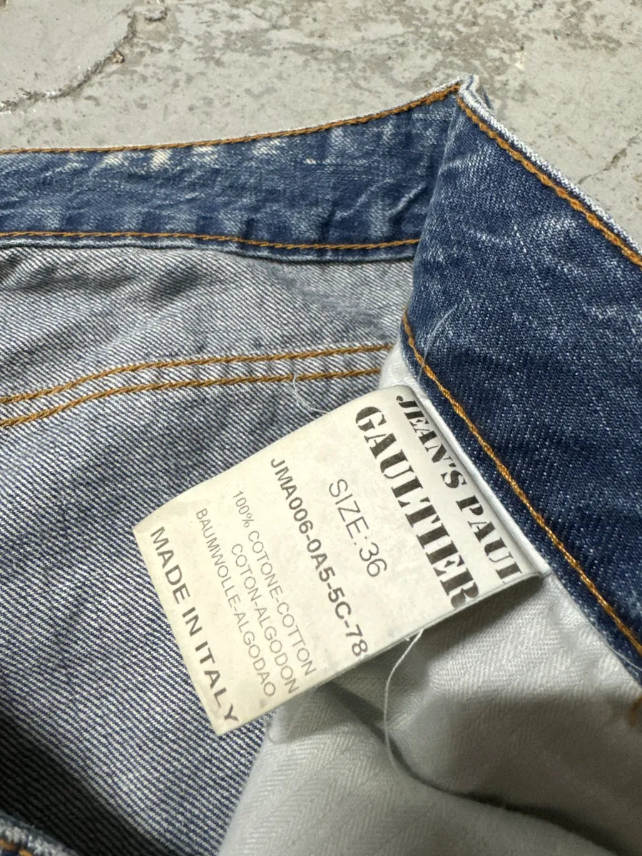 2000s Jean Paul Gaultier Large Blue Denim Jeans hgEsYvN 7
