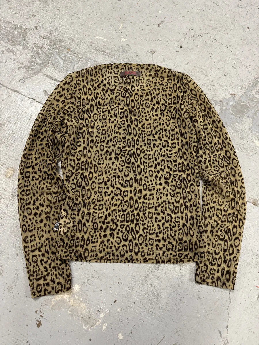 2000s Jean Paul Gaultier Leopard Print Cross Longsleeves OlhmwkG 1