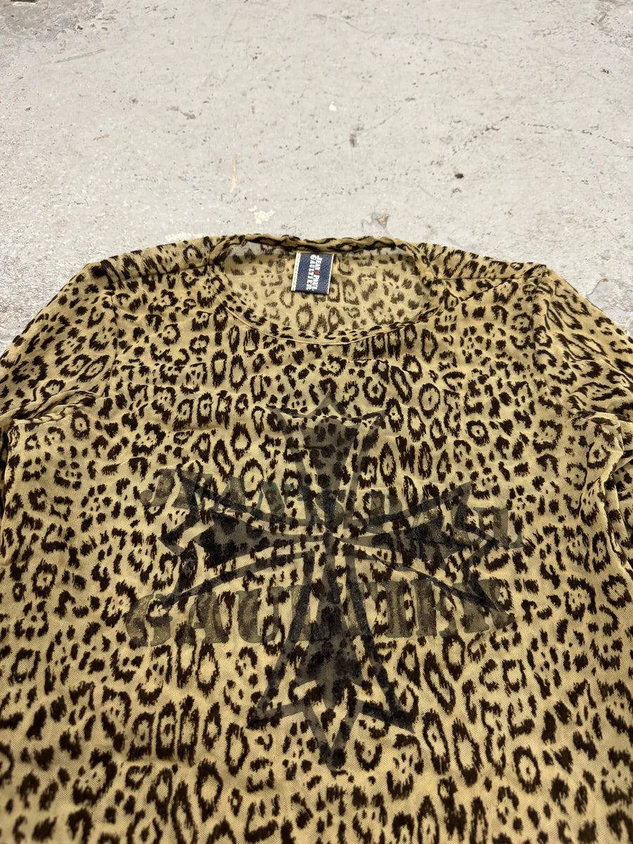 2000s Jean Paul Gaultier Leopard Print Cross Longsleeves OlhmwkG 10