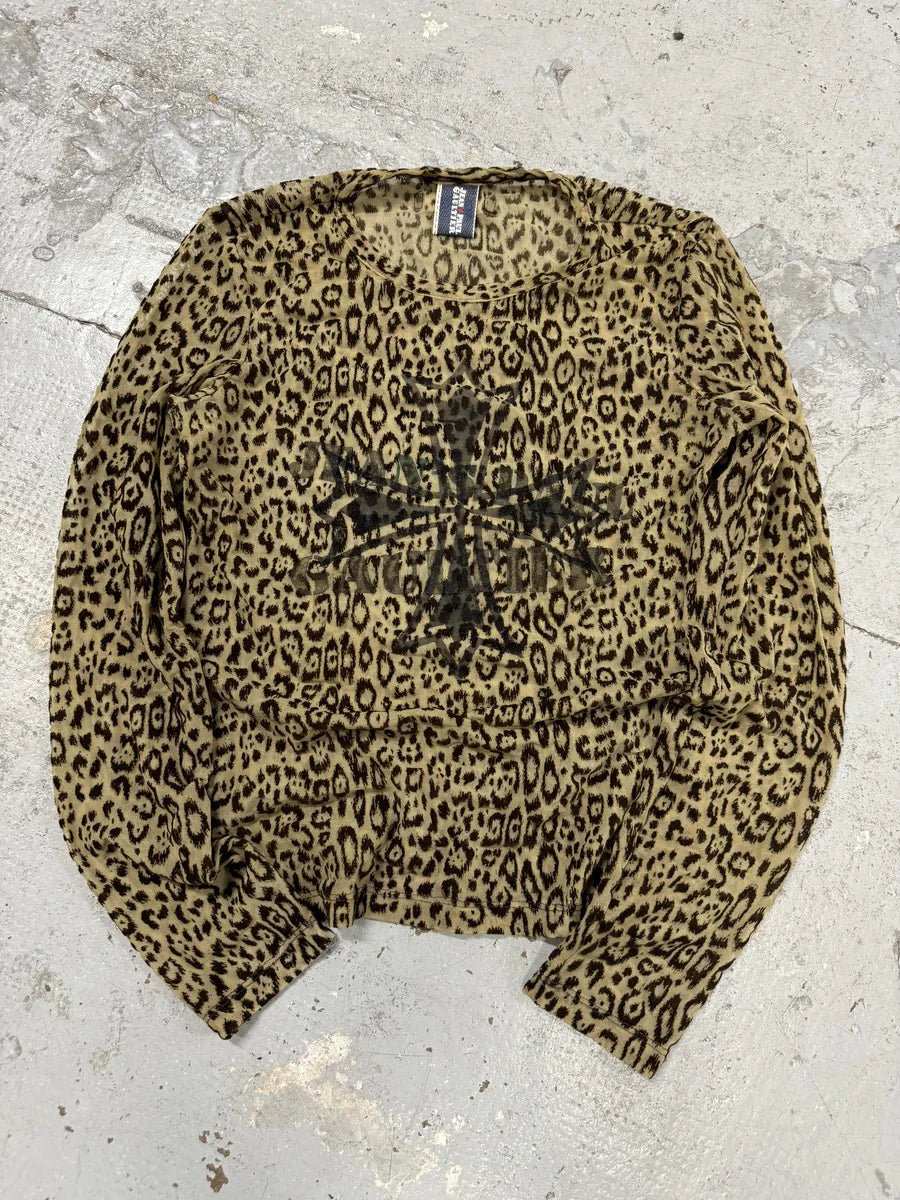 2000s Jean Paul Gaultier Leopard Print Cross Longsleeves OlhmwkG 5