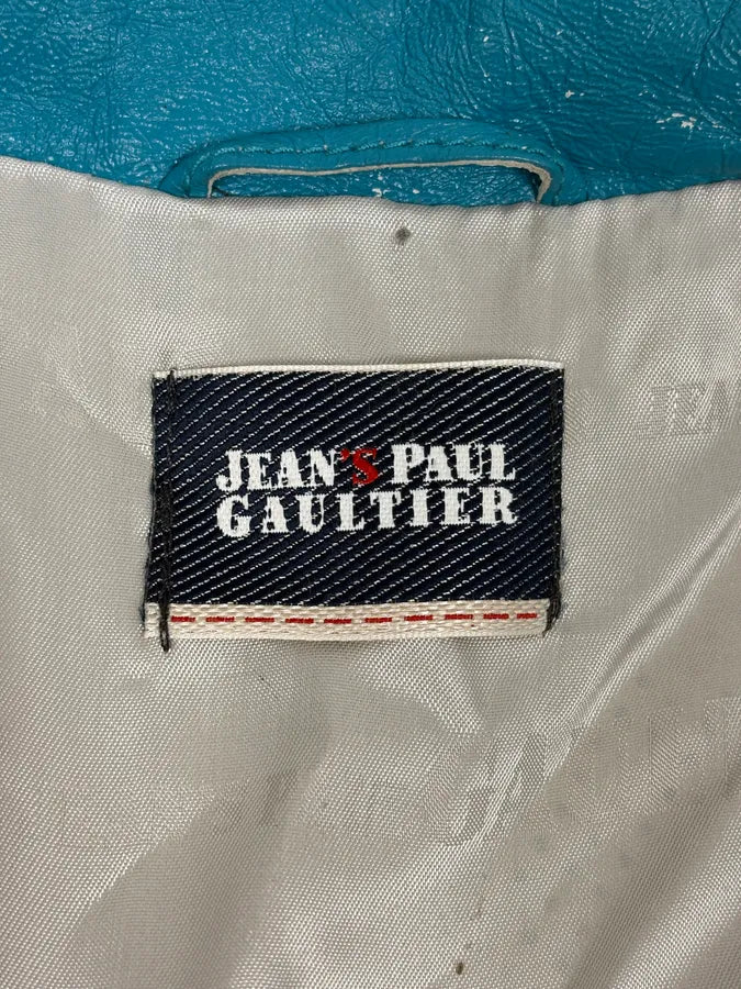 2000s Jean Paul Gaultier Light Blue Officer Leather Jacket YUKeyEk 10