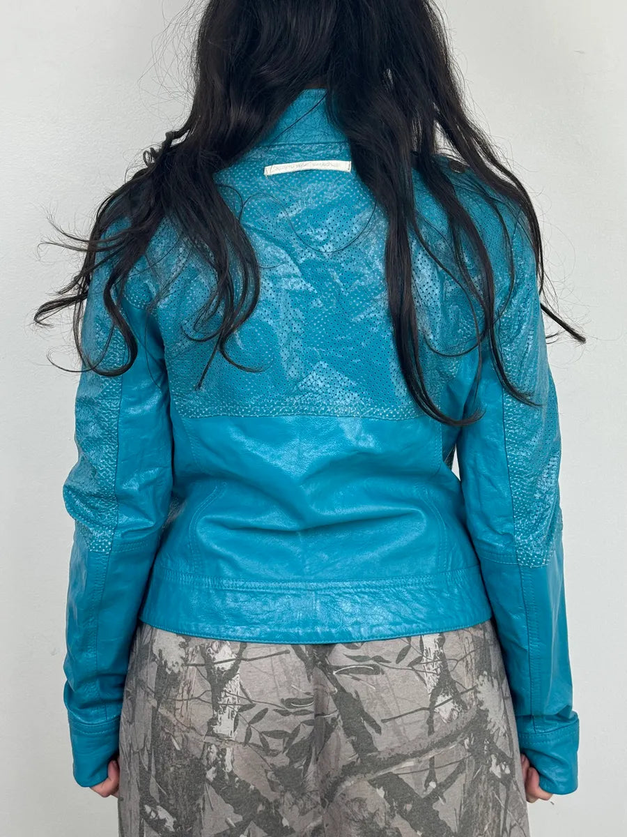 2000s Jean Paul Gaultier Light Blue Officer Leather Jacket YUKeyEk 2