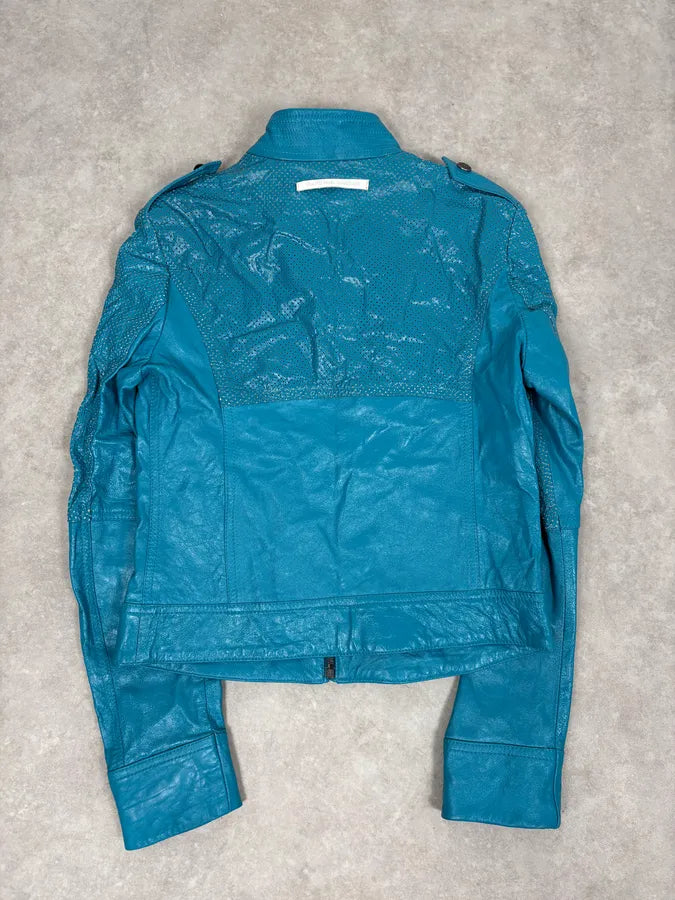 2000s Jean Paul Gaultier Light Blue Officer Leather Jacket YUKeyEk 5