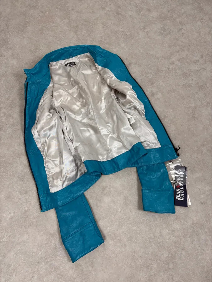 2000s Jean Paul Gaultier Light Blue Officer Leather Jacket YUKeyEk 6