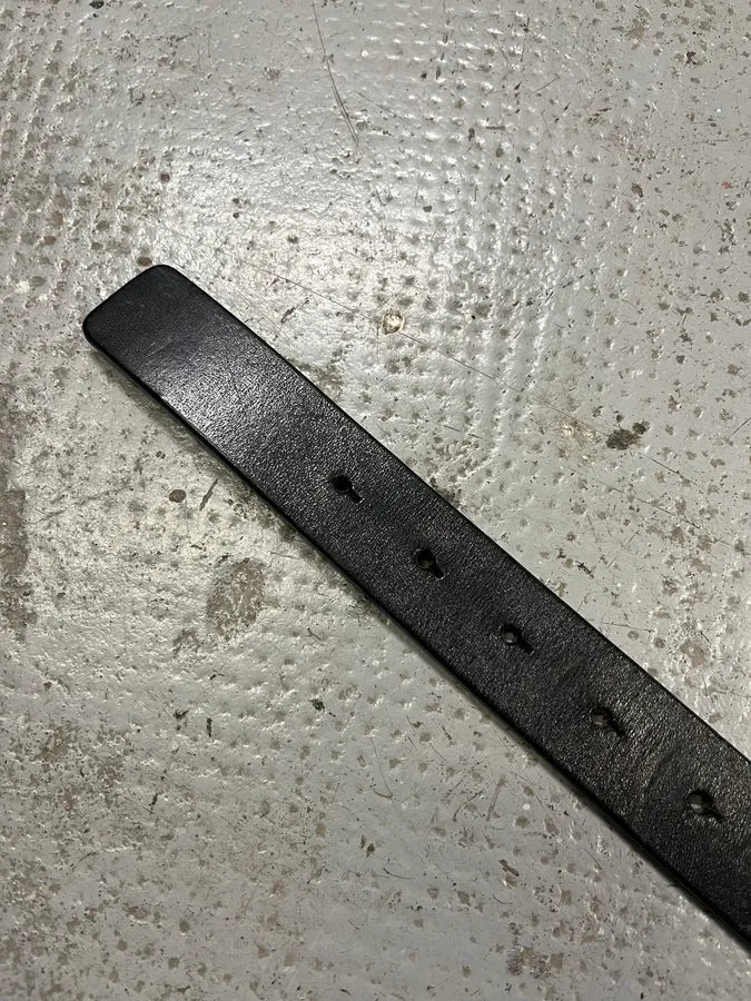 2000s Jean Paul Gaultier Logo Buckle Black Leather Belt (OS) WOKnIhH 5