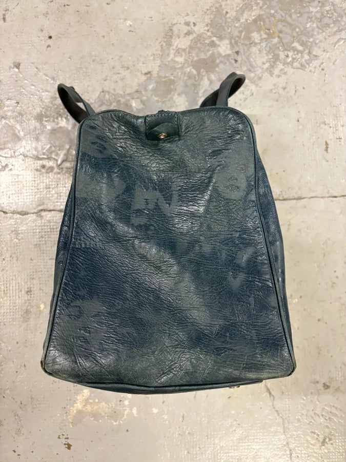 2000s Jean Paul Gaultier Marlene Dietrich Face Navy Leather Handle Bag EHUpABk 4