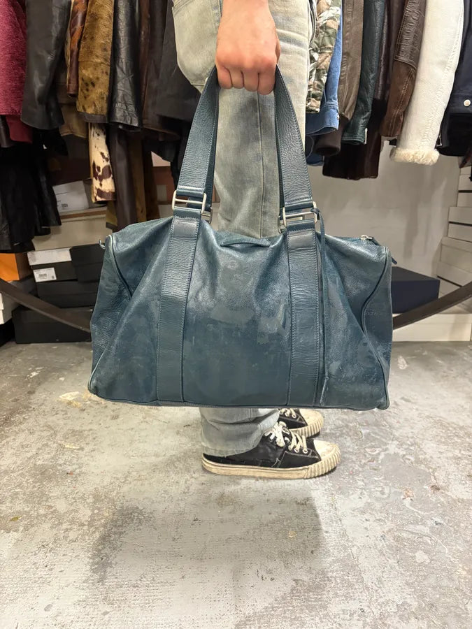 2000s Jean Paul Gaultier Marlene Dietrich Face Navy Leather Handle Bag EHUpABk 7