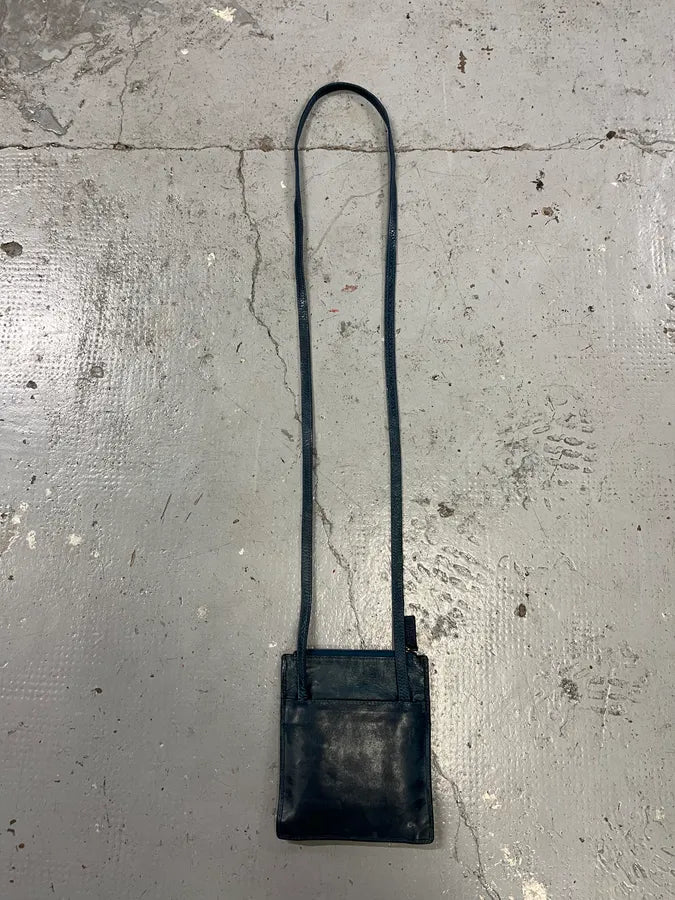 2000s Jean Paul Gaultier Marlene Dietrich Face Navy Leather Shoulder Bag vpFGLWH 5