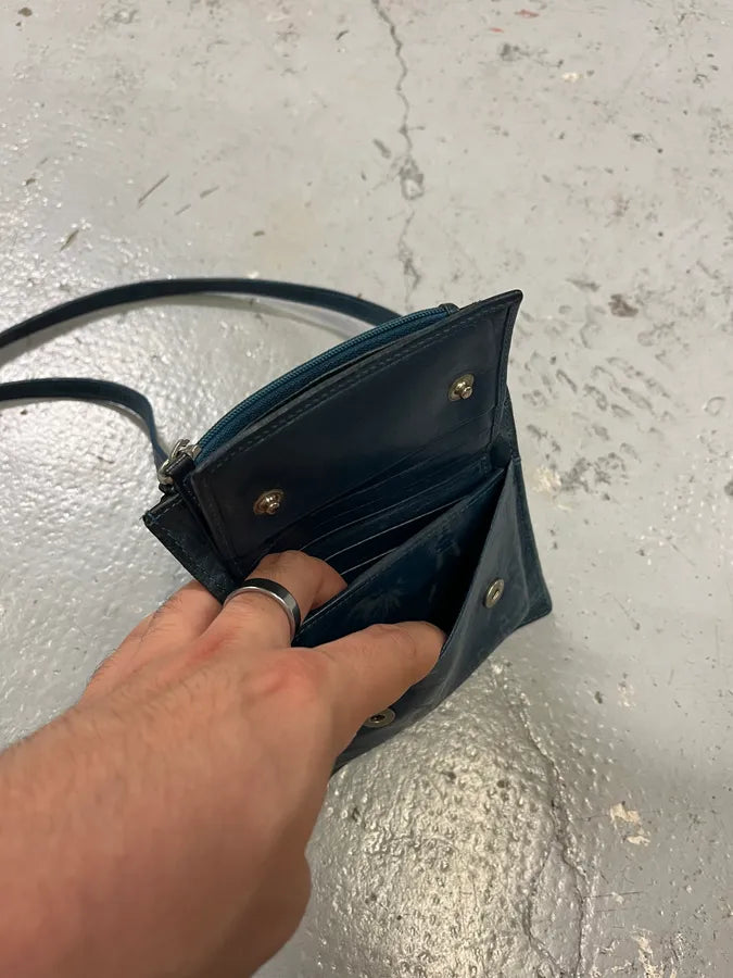 2000s Jean Paul Gaultier Marlene Dietrich Face Navy Leather Shoulder Bag vpFGLWH 8