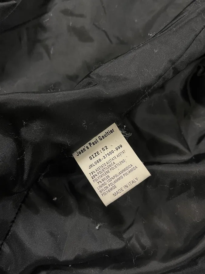2000s Jean Paul Gaultier Mesh Black Bomber Jacket HRLSMea 11