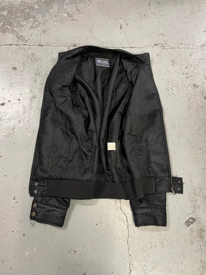 2000s Jean Paul Gaultier Mesh Black Bomber Jacket HRLSMea 13