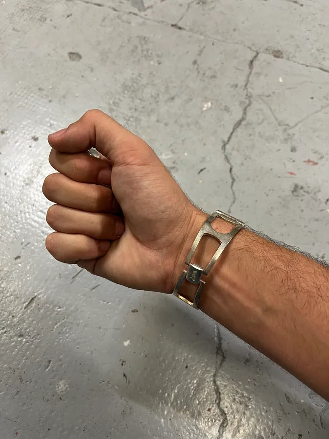 2000s Jean Paul Gaultier Metallic Pink Embellished Bracelet HmaoMCi 3