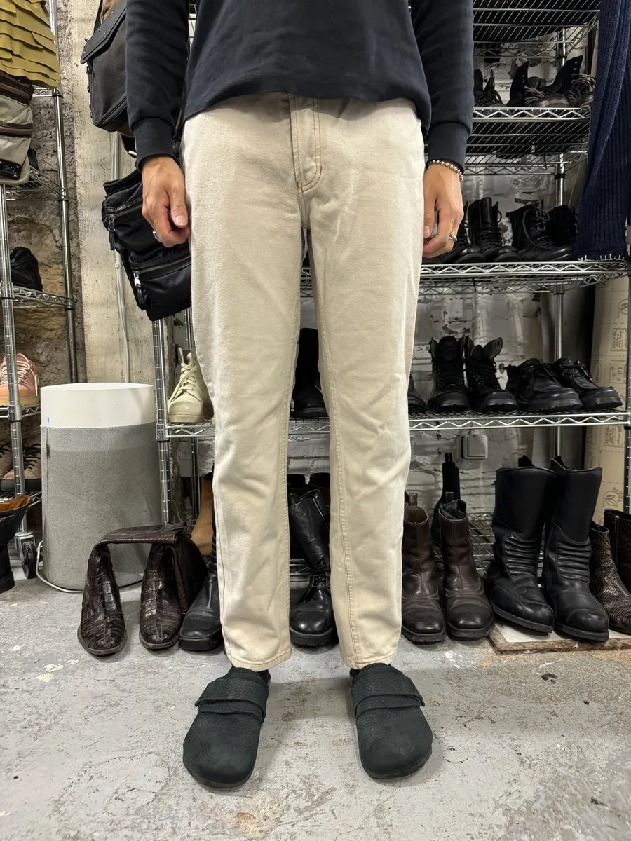 2000s Jean Paul Gaultier Minimalist Beige Pants AMKKaQt 1