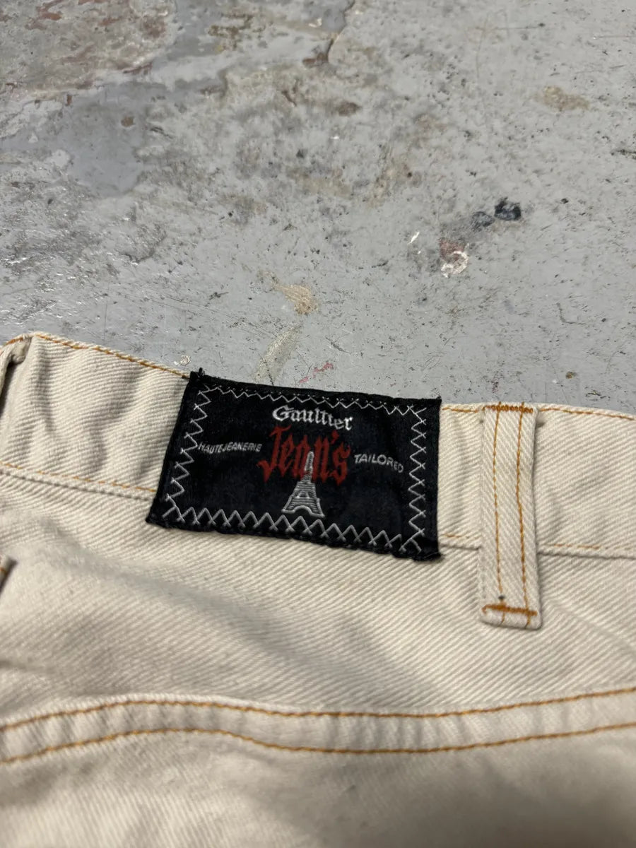 2000s Jean Paul Gaultier Minimalist Beige Pants AMKKaQt 11